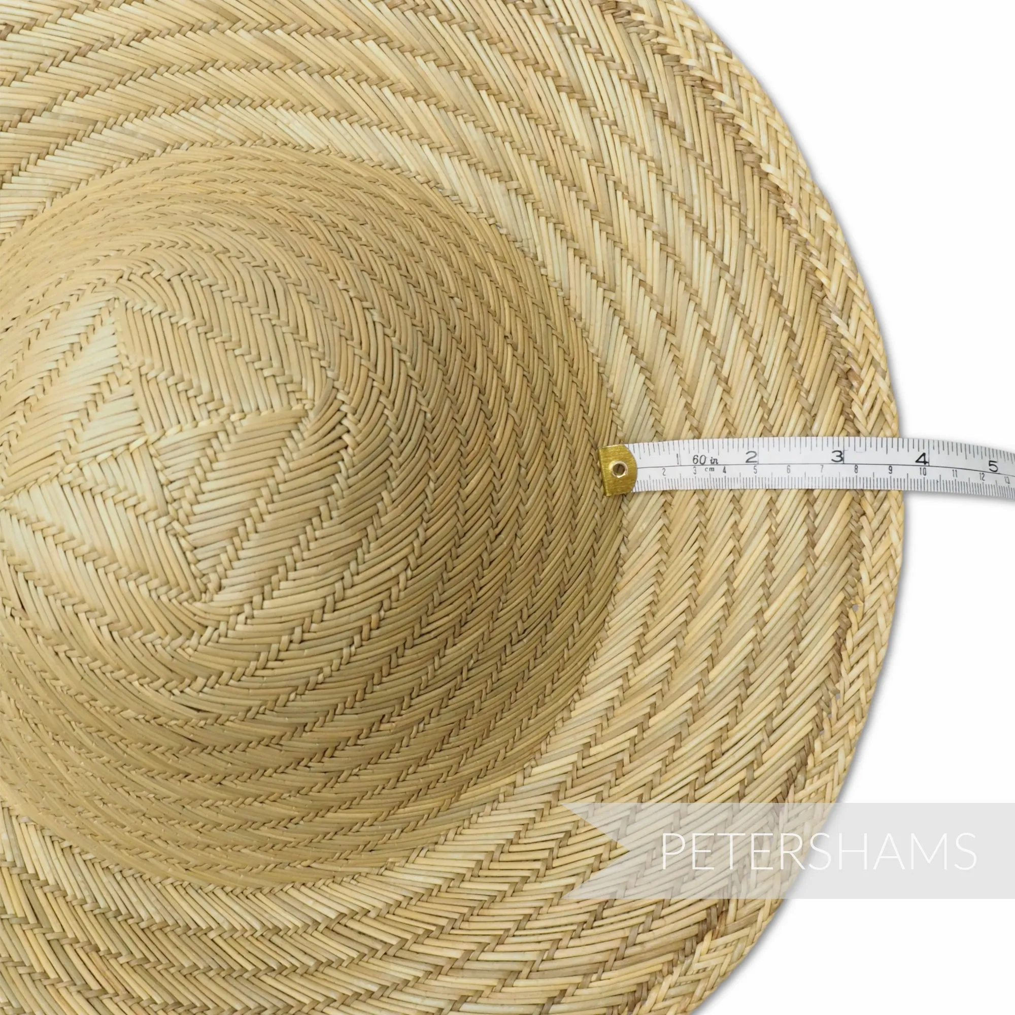 Vintage Spiral Straw Natural Capeline Hat Body - 11"