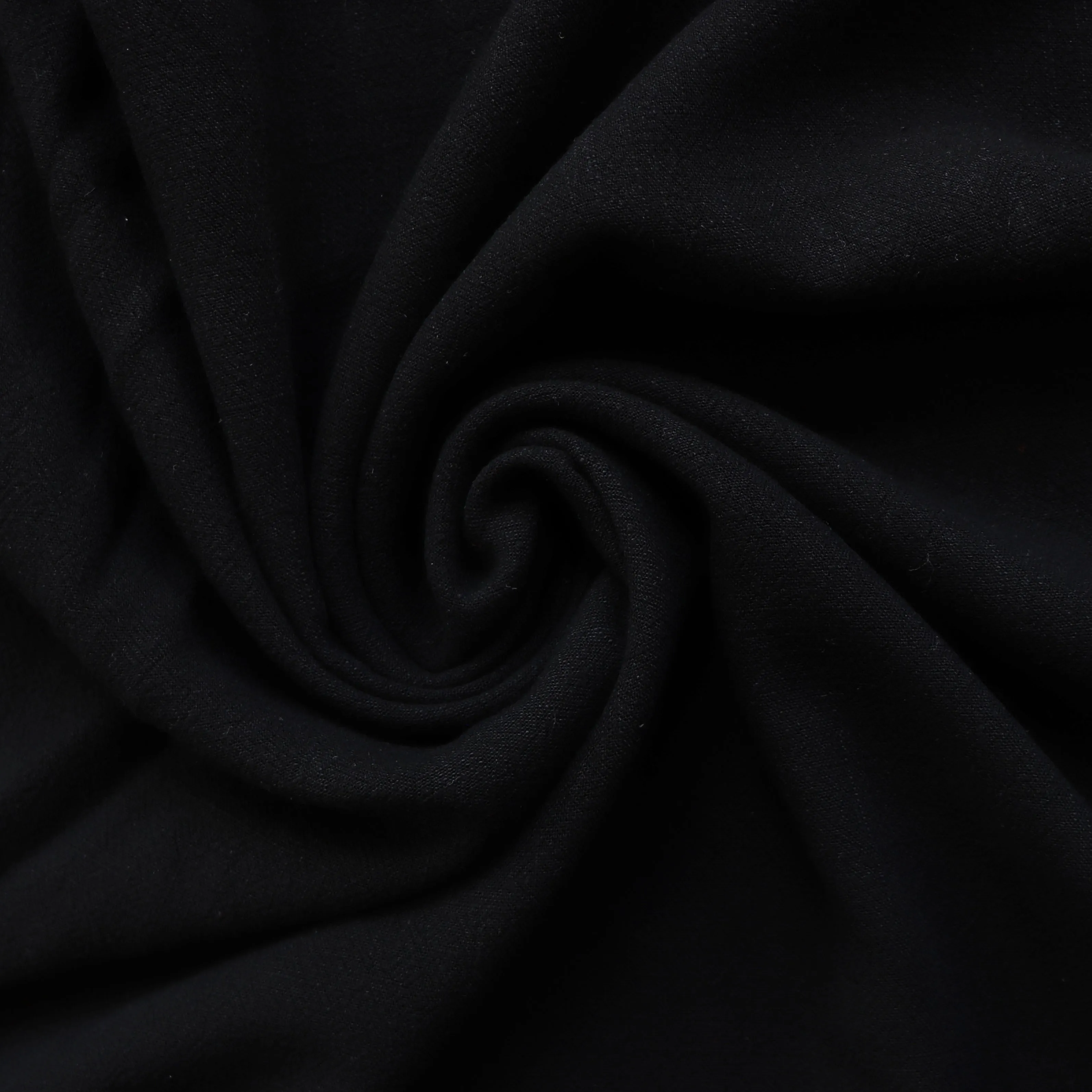 Viscose Linen Slub - Dark Charcoal Black