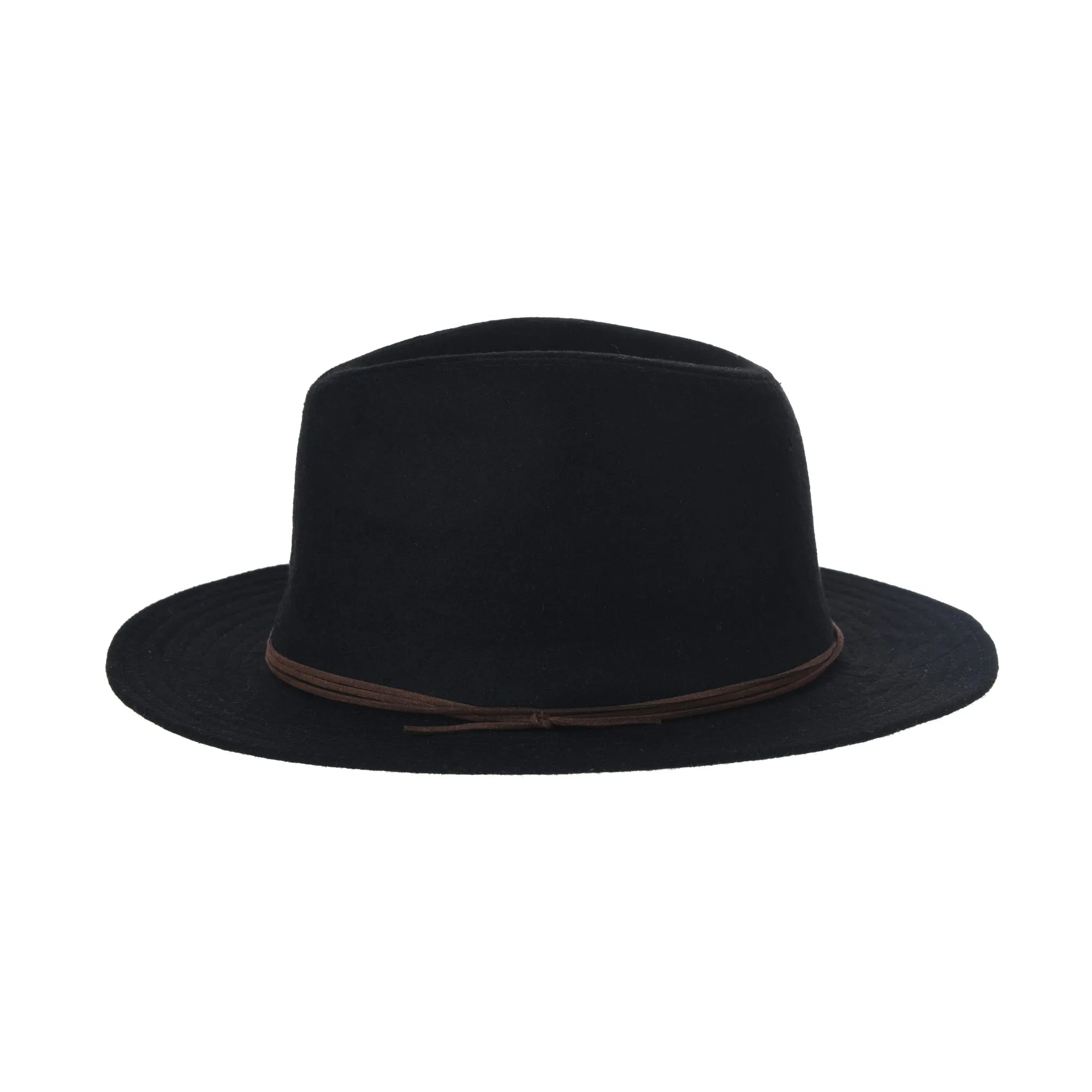 Wool Felt Fedora Panama Hat Faux Leather Band Wide Brim SL6528