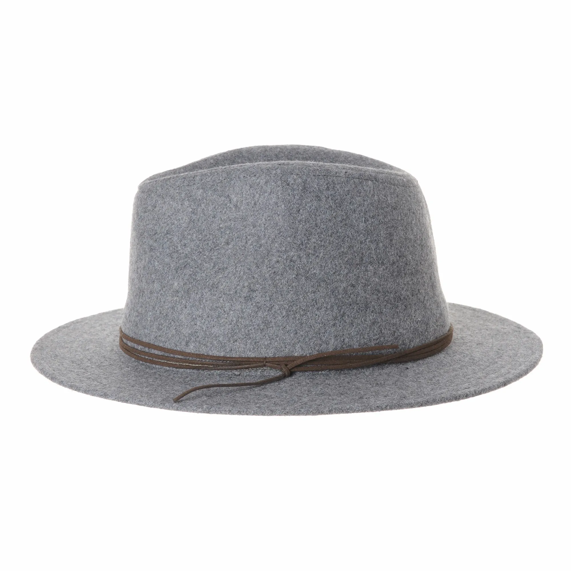 Wool Felt Fedora Panama Hat Faux Leather Band Wide Brim SL6528